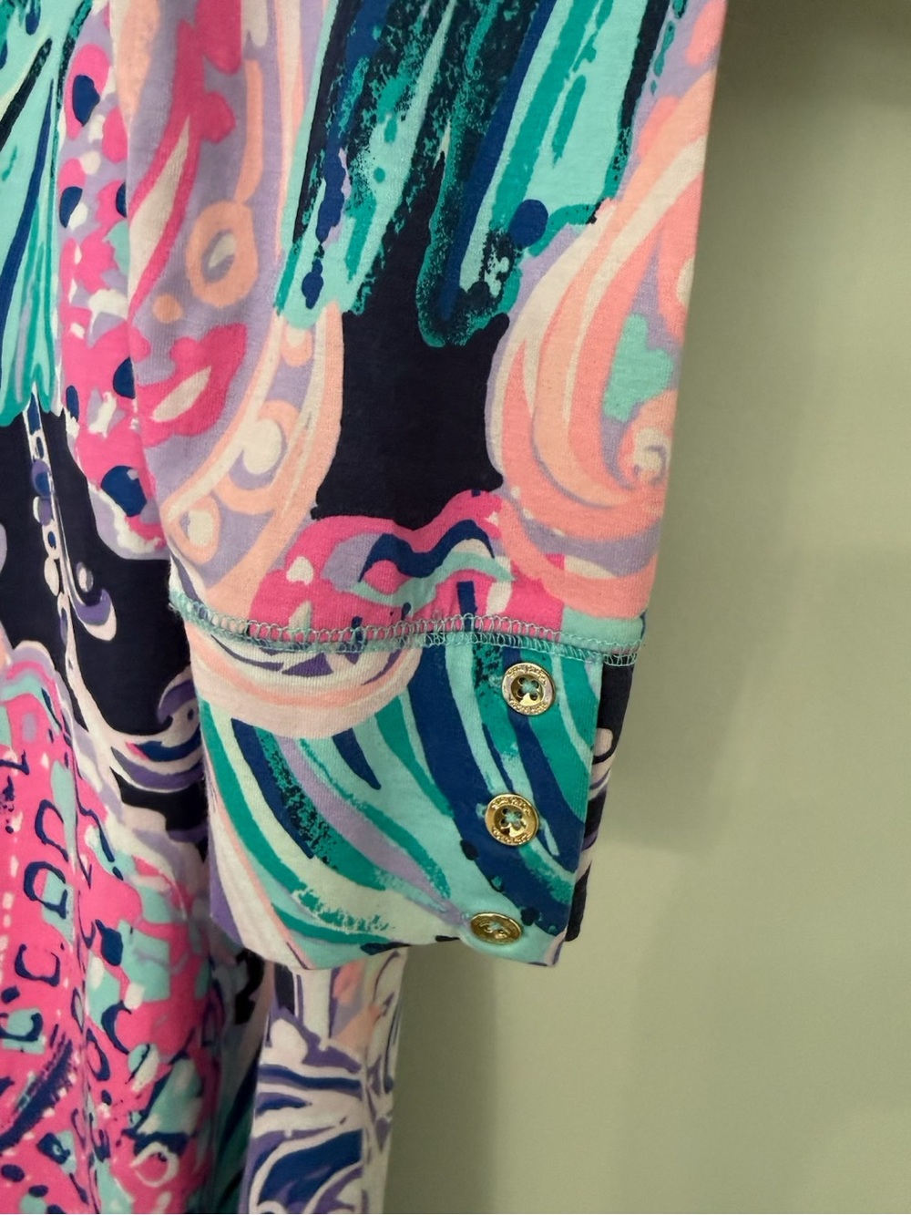 Lilly Pulitzer Tana Shift Dress Water Ya Waiting For Print Size S - Picture 4 of 8